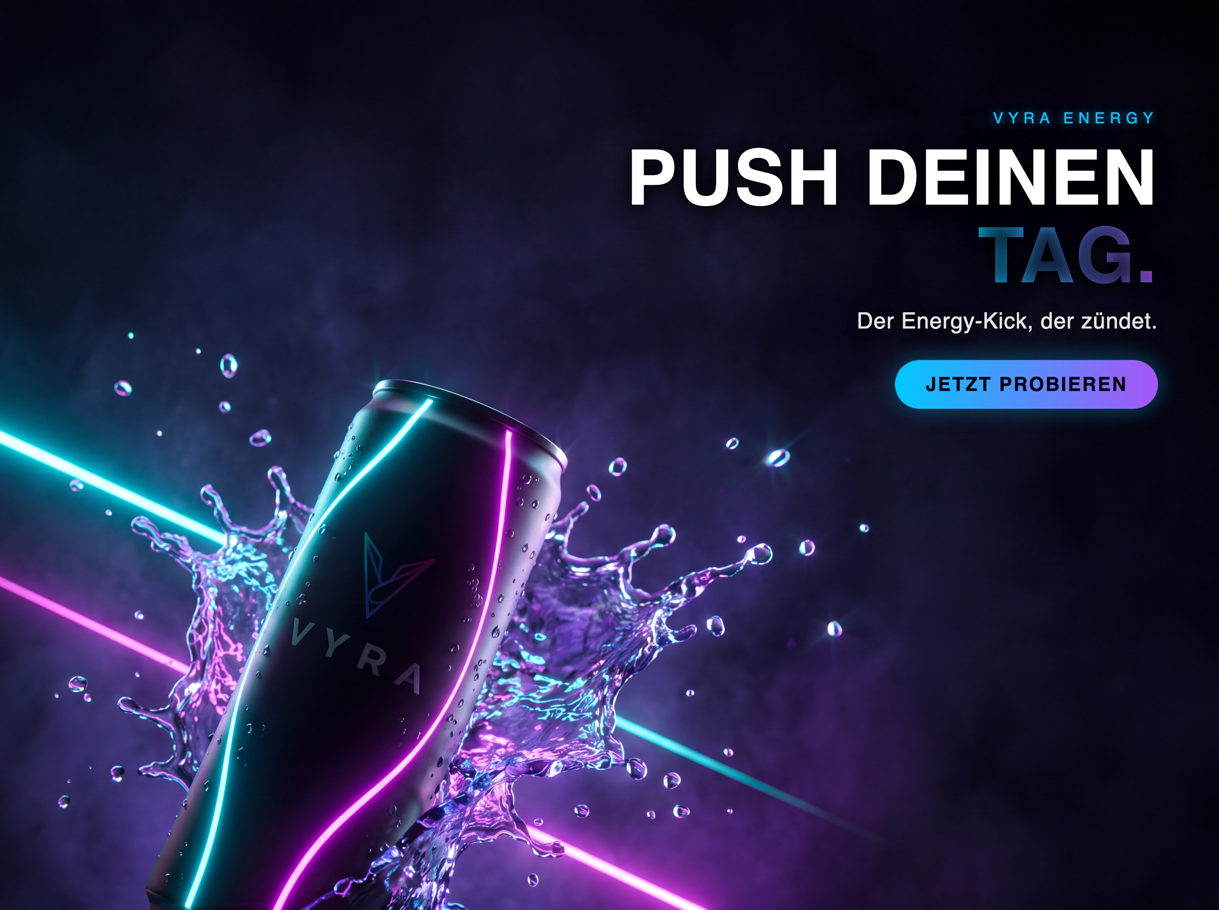 KI-Werbeanzeige: VYRA Energy-Drink